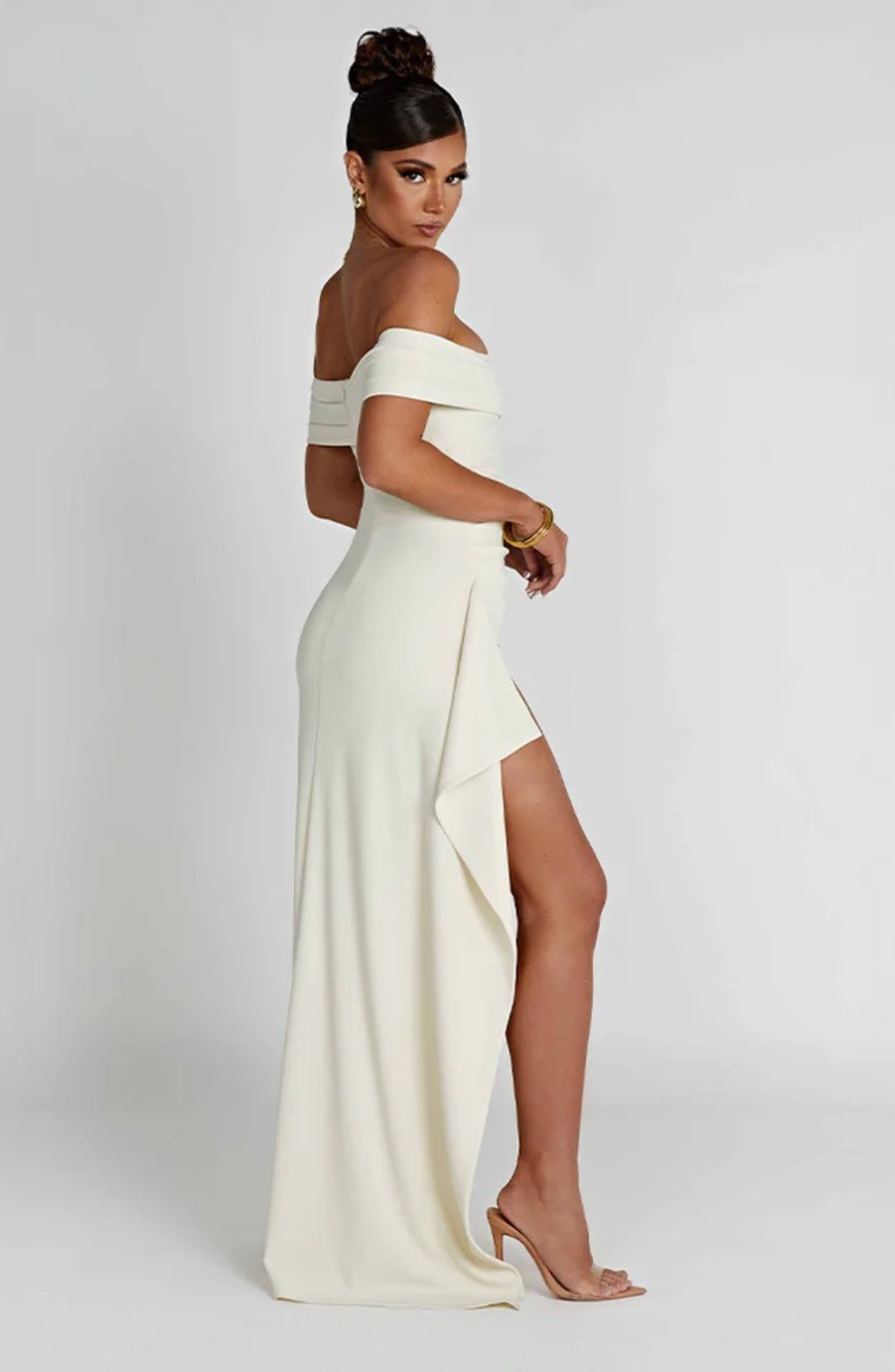 Olivia Saint Skulpturert Luxe Maxi Kjole