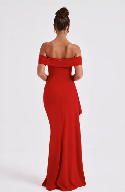 Olivia Saint Skulpturert Luxe Maxi Kjole