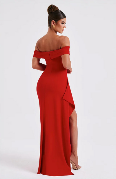 Olivia Saint Skulpturert Luxe Maxi Kjole