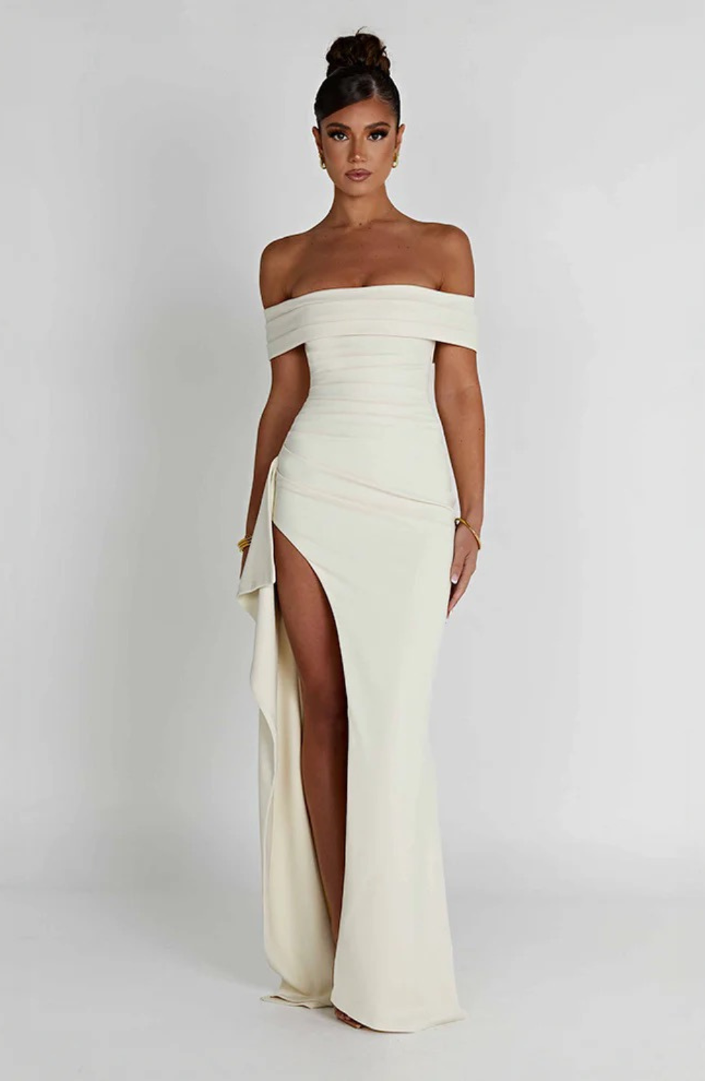 Olivia Saint Skulpturert Luxe Maxi Kjole