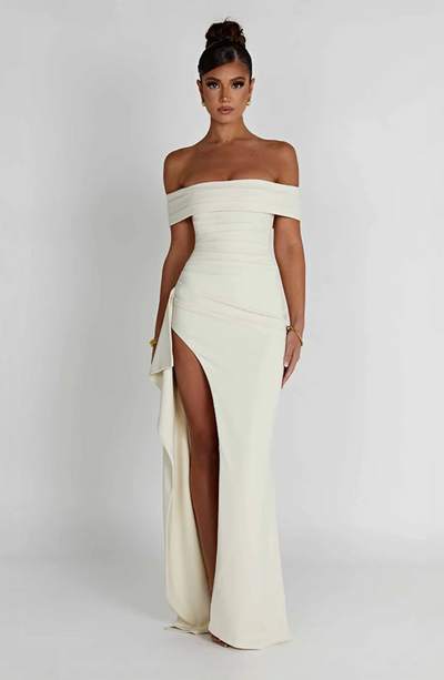 Olivia Saint Skulpturert Luxe Maxi Kjole
