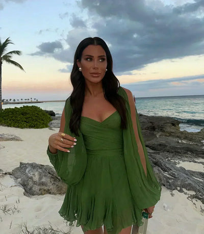 Layla | Lekent mini-kjole med ballongermer