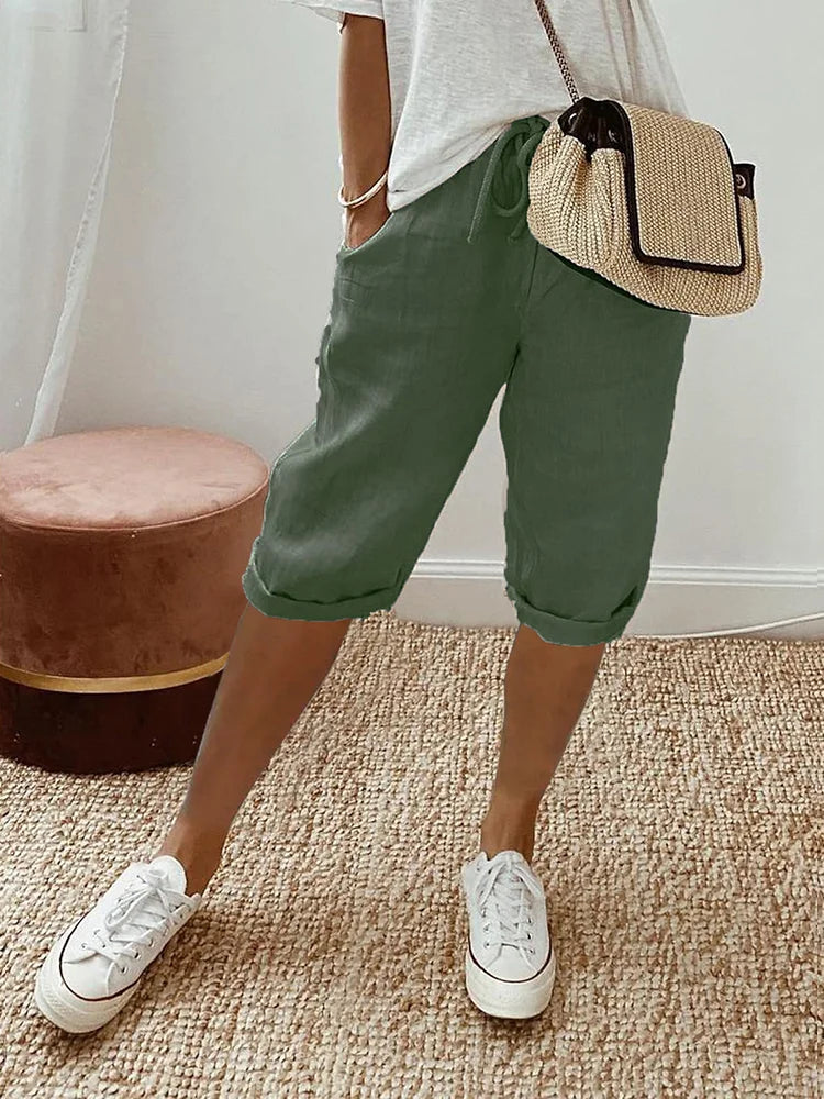Rosa™ | Shorts i bomull og lin for kvinner.