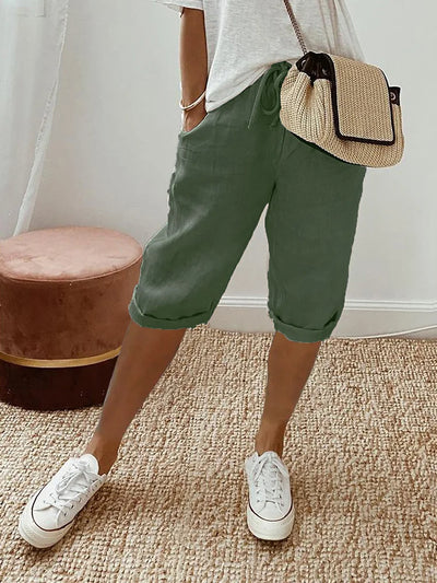 Rosa™ | Shorts i bomull og lin for kvinner.