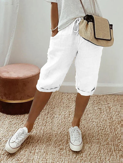 Rosa™ | Shorts i bomull og lin for kvinner.