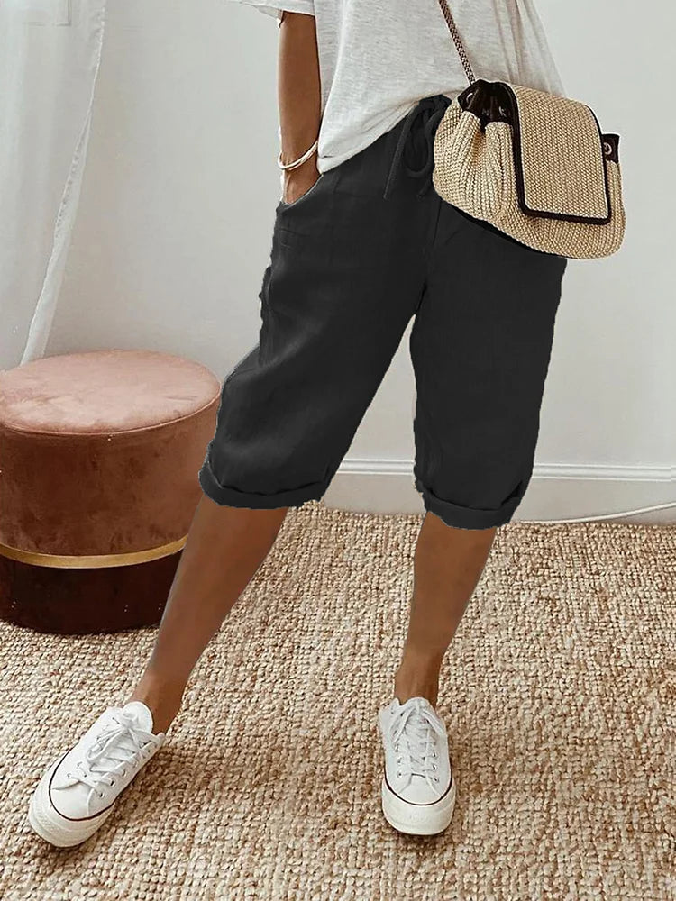 Rosa™ | Shorts i bomull og lin for kvinner.