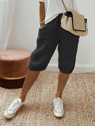 Rosa™ | Shorts i bomull og lin for kvinner.