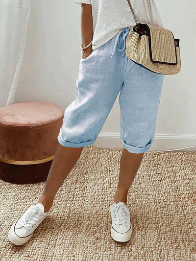 Rosa™ | Shorts i bomull og lin for kvinner.